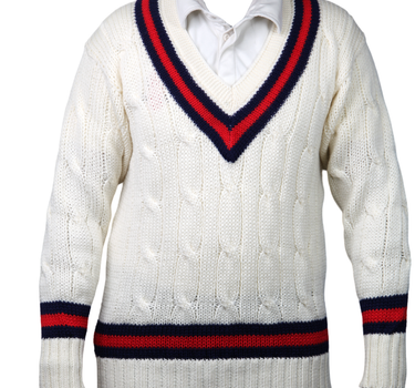 Pure Wool Long Sleeve Cricket Sweater