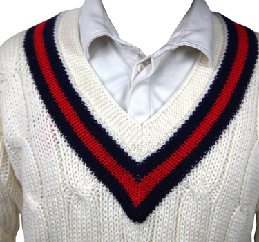 Pure Wool Long Sleeve Cricket Sweater